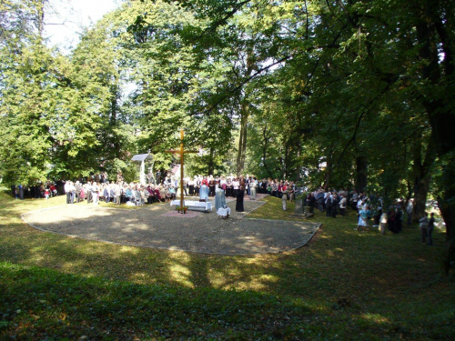 Besko 2009 - grekokatolicka Msza św. na cerkwisku #Besko #BeskidNiski #cerkwisko #cerkiew