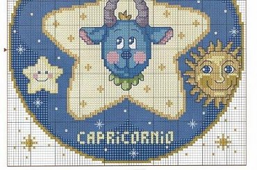 #HaftKrzyzykowy #DziecieceZnakiZodiaku #koziorozec