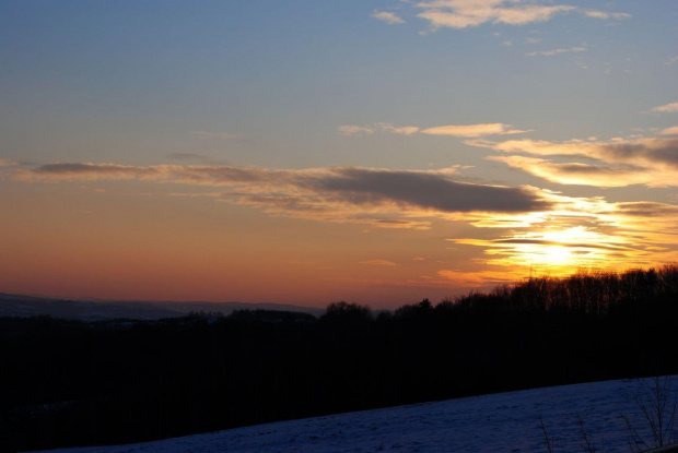 Zachód słońca - Matysówka (Rzeszów) #ZachódSłońca #natura #niebo #wieczór #noc #Matysówka #krajobraz