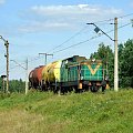 Przetycz | SM42-2529 z pociągiem zdawczym z Ostrołęki do bazy paliw w Emiljanowie. #SM42 #stonka #Lotos #Przetycz #zdawka #spalinowa #lokomotywa #towarowy #kolej #rail