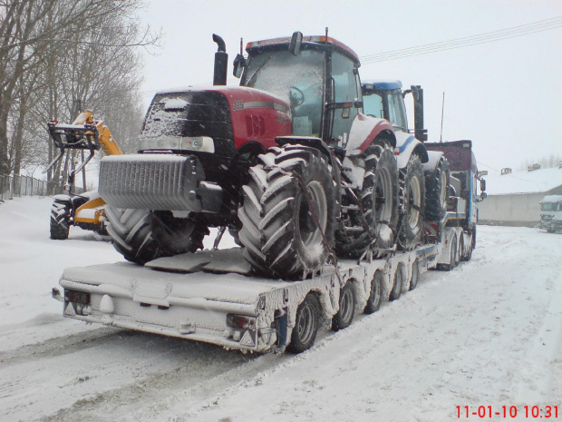 #zima #case #traktor #tir #zestaw #transport
