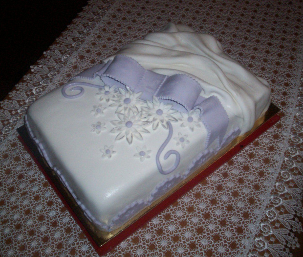 jubileuszowy #tort #cake #jubileusz #biały #fioletowy