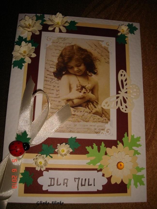 Kartka dla wnuczki Julii na 4 urodzinki ......