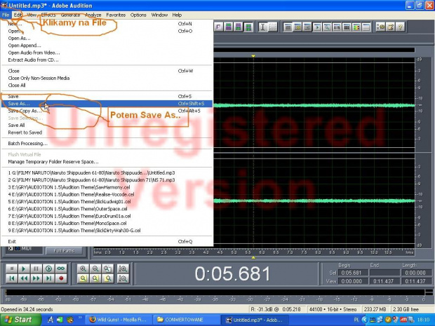 Screny z Adobe Audition #SAA