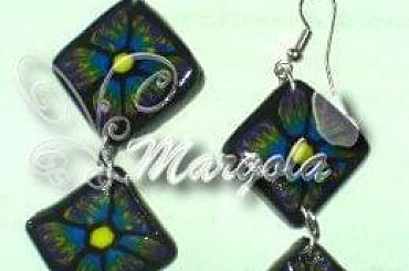 biżuteria z masy termoutwardzalnej FIMO #biżuteria #fimo #kolczyki #MasaTermoutwardzalna #PolimeryClay #earrings #earring #pedant