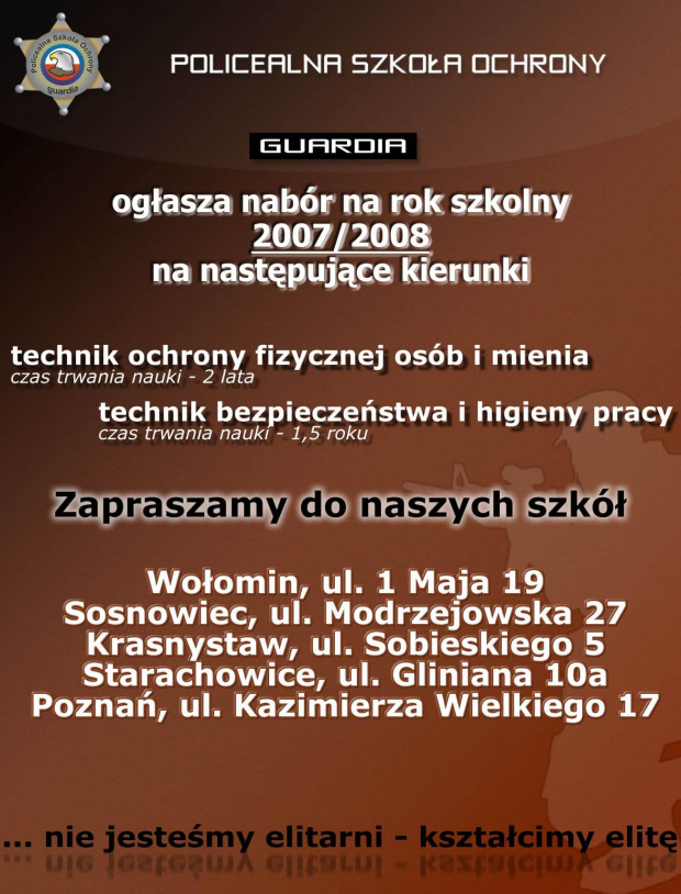 Plakat (nabór 2007/2008)
