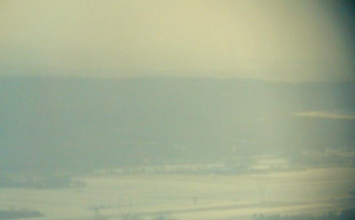 Jura Krakowsko-Częstochowska z Góry Kamieńsk (słaba widzialność) #Kamieńsk #GóraKamieńsk #panorama #PowiatRadomszczański