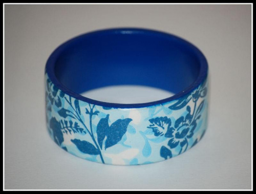 Bransoletki decoupage' owe - blue