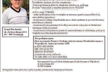 http://pomagamy.dbv.pl/ #Apel #AUTYZMWCZESNODZIECIĘCY #ChoreDzieci #ChorobySomatyczne #darowizna #Fiedziuszko #KamilBardoński #niepełnosprawny #organizacja #PomocCharytatywna #PomocDzieciom #PomocnaDłoń #pomóż #rehabilitacja #sponsor #tragedia