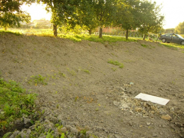 Połowa działeczki wyrównana, prace porządkowe i... czas coś zasadzić :)