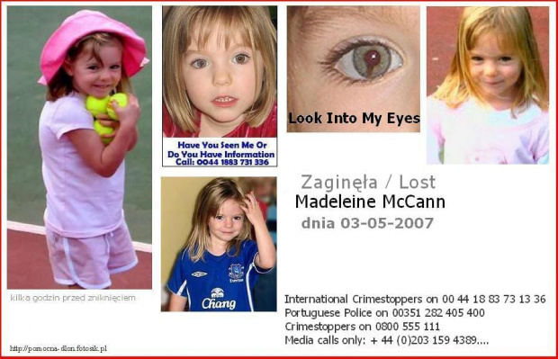 Madeleine McCann http://fiedziuszko.blog.onet.pl