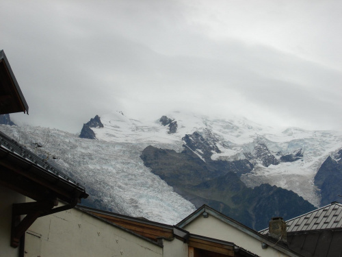 Widok na Blanca z Chamonix #wakacje #góry #Alpy #lodowiec #treking #MontBlanc #Chamonix #Francja